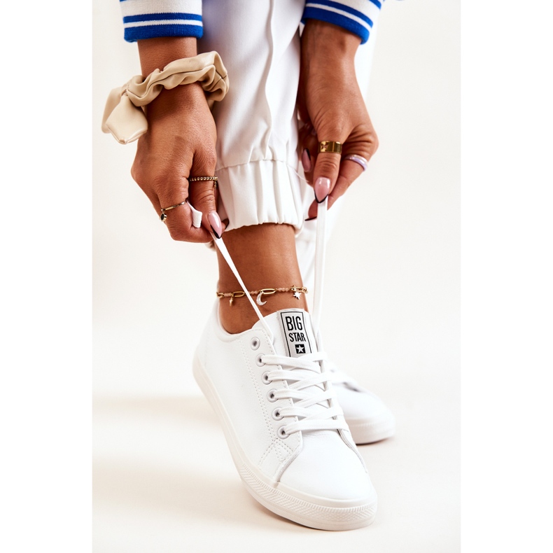 Lederturnschuhe Big Star JJ274311 Weiß 1