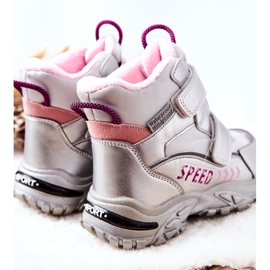 PJ2 Warme Schneestiefel mit Klettverschluss Silber Percy grau 2