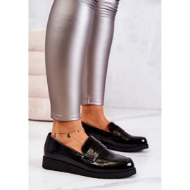 PL5 Lackierte Loafer mit Keilabsatz La.Fi Black Alannah schwarz 1