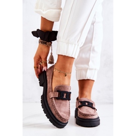 PL5 Wildleder-Loafer mit La.Fi Cappucino Laurene-Dekoration braun 2