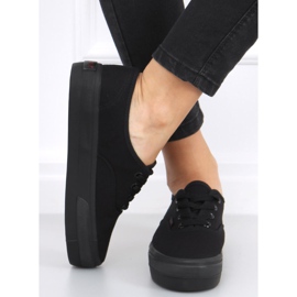 Sneaker mit hoher Sohle Donau All Black schwarz 1