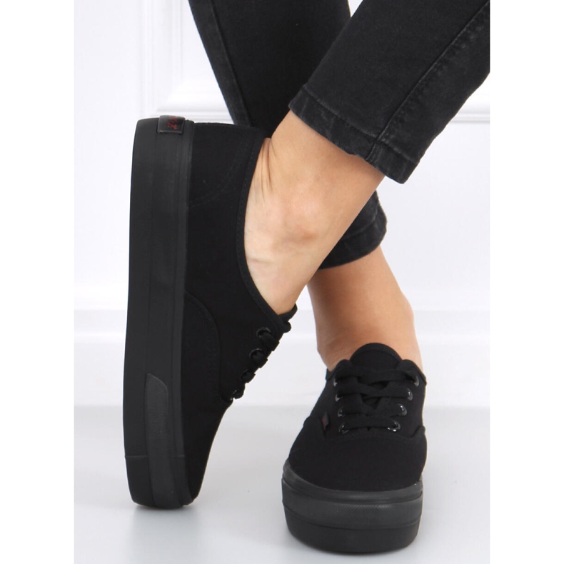 Sneaker mit hoher Sohle Donau All Black schwarz 1