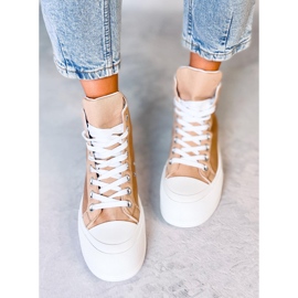 Kenia Khaki Canvas Turnschuhe beige 1