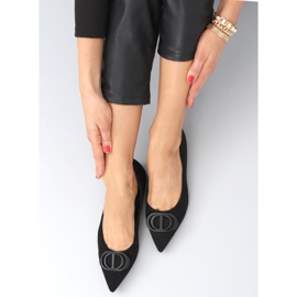 Arte Schwarze Ballerinas mit mandelförmigen Spitzen 1