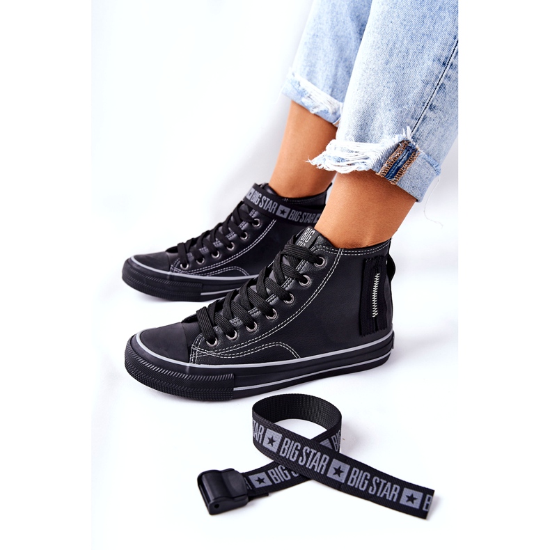 Hoher isolierter Sneaker Big Star GG274026 Schwarz 3