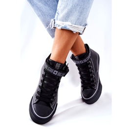 Hoher isolierter Sneaker Big Star GG274026 Schwarz 4