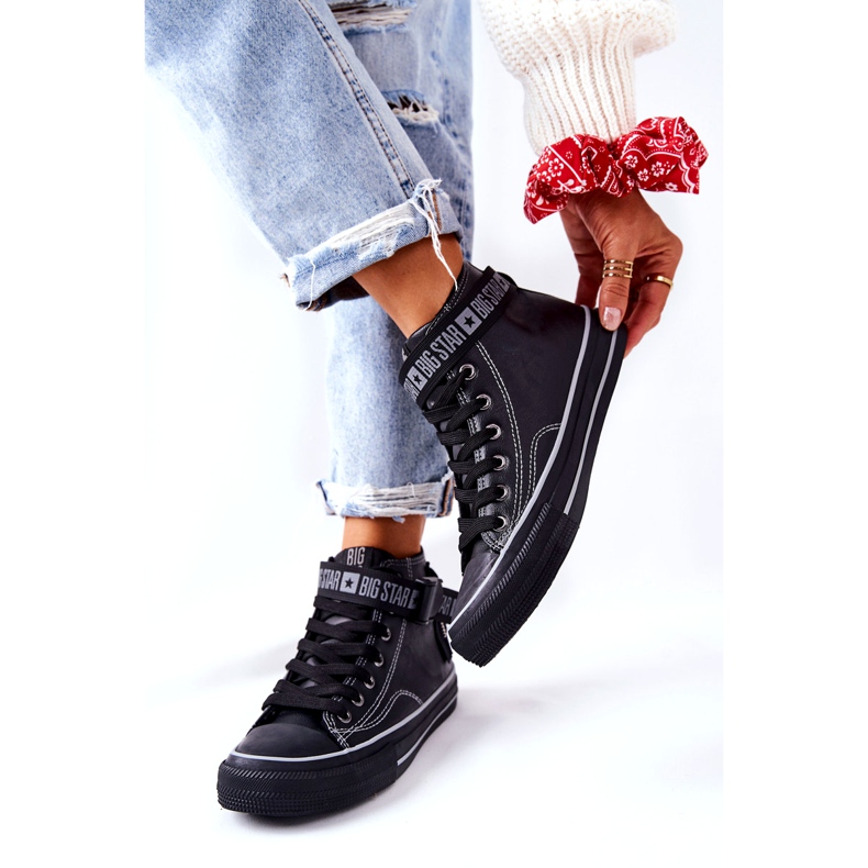 Hoher isolierter Sneaker Big Star GG274026 Schwarz 6