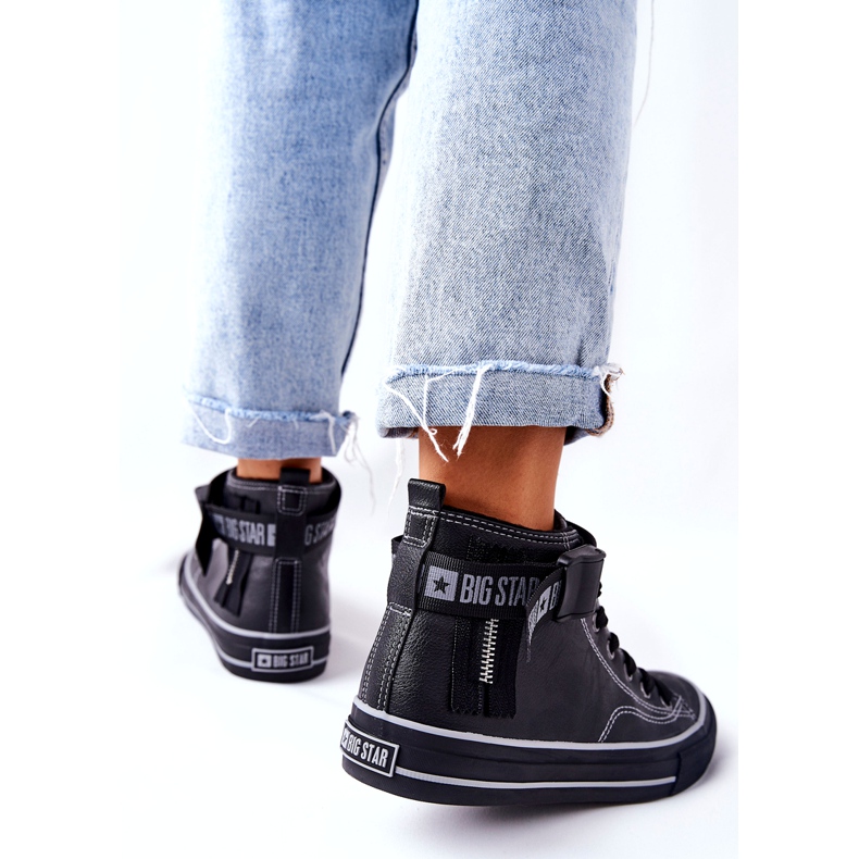 Hoher isolierter Sneaker Big Star GG274026 Schwarz 5