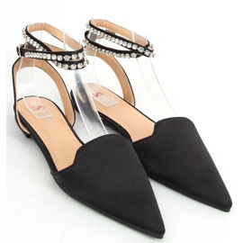 Elegante Ballerinas mit Dust Black Steinen schwarz 2