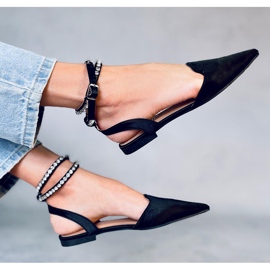 Elegante Ballerinas mit Dust Black Steinen schwarz 1