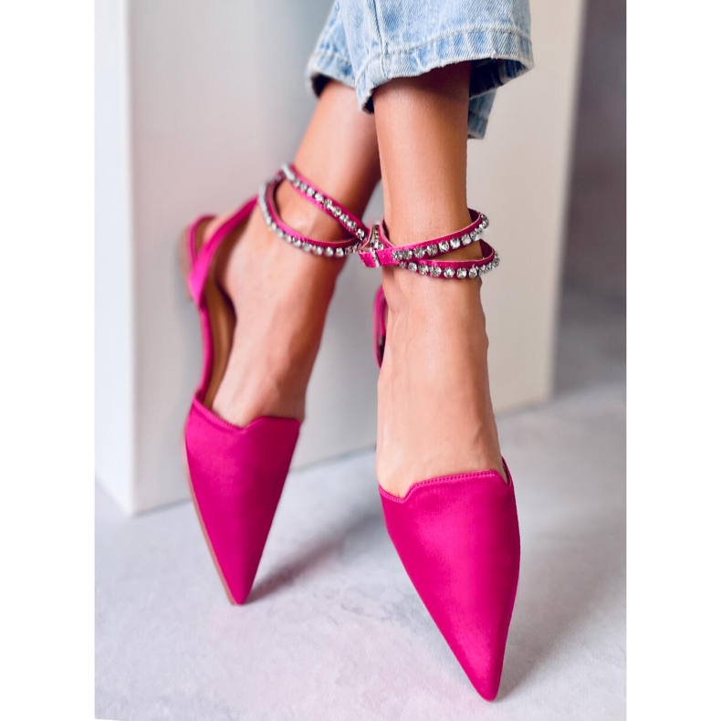 Elegante Ballerinas mit Dust Fuchsia-Steinen rosa 1