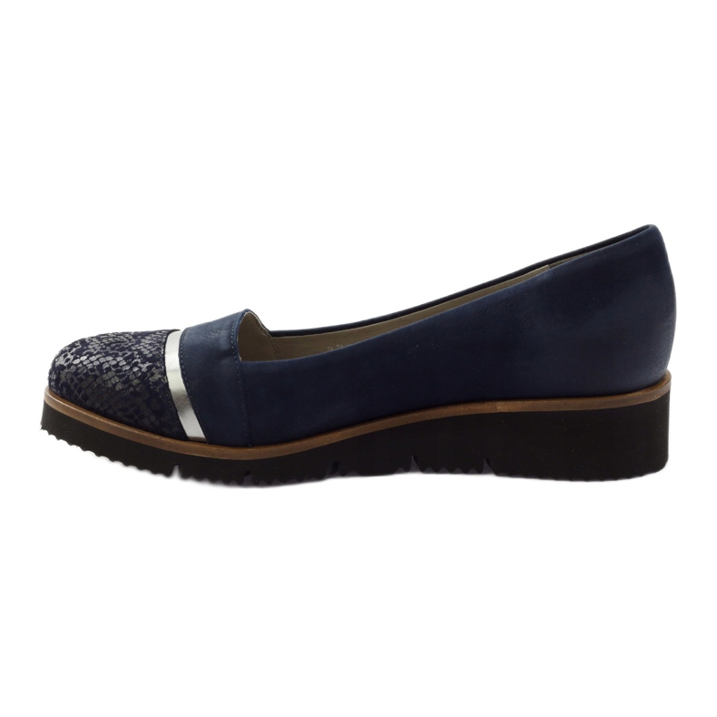 Edeo Damen Leder Marine Blue Pumps 2325 blau 2