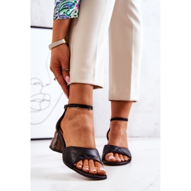 Lewski Shoes Ledersandalen On A Bar Lewski 3027 Schwarz 2