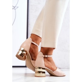 Lewski Shoes Ledersandalen On A Bar Lewski 3027 Beige golden 1