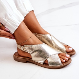 Lewski Shoes Ledersandalen Lewski 3019 Golden 1