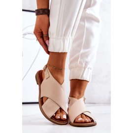 Lewski Shoes Ledersandale Lewski 3019 Beige 2