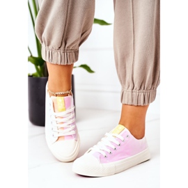 NEWS Klassische Ecoma Sneakers mit Farbwechsel für Damen weiß mehrfarbig 2