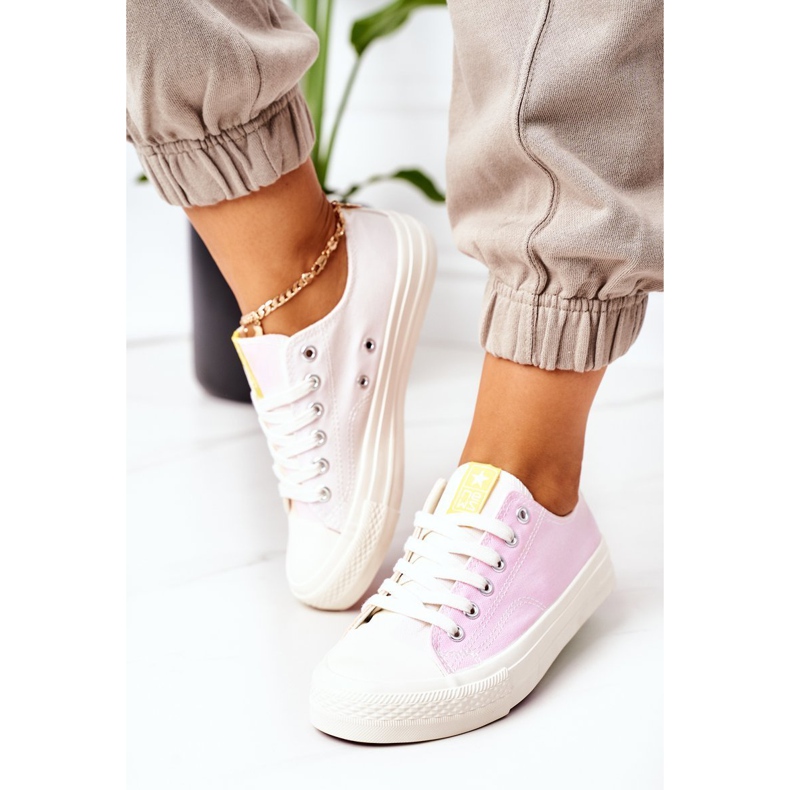 NEWS Klassische Ecoma Sneakers mit Farbwechsel für Damen weiß mehrfarbig 1
