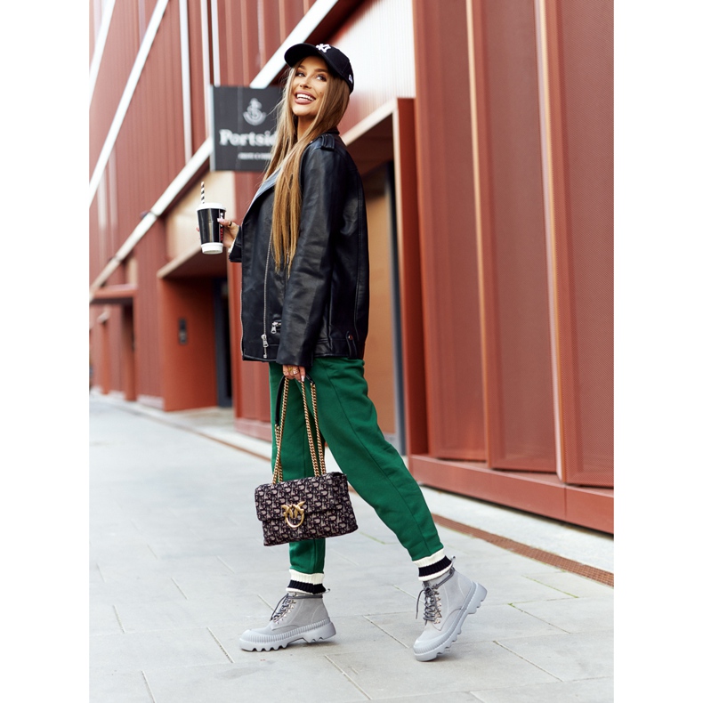 Lederstiefel Big Star II274365 Grau 6