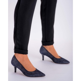 Marco Shoes Bequeme und klassische marineblaue 1039P High Heels 1