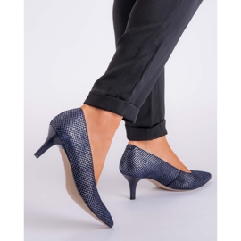 Marco Shoes Bequeme und klassische marineblaue 1039P High Heels 2