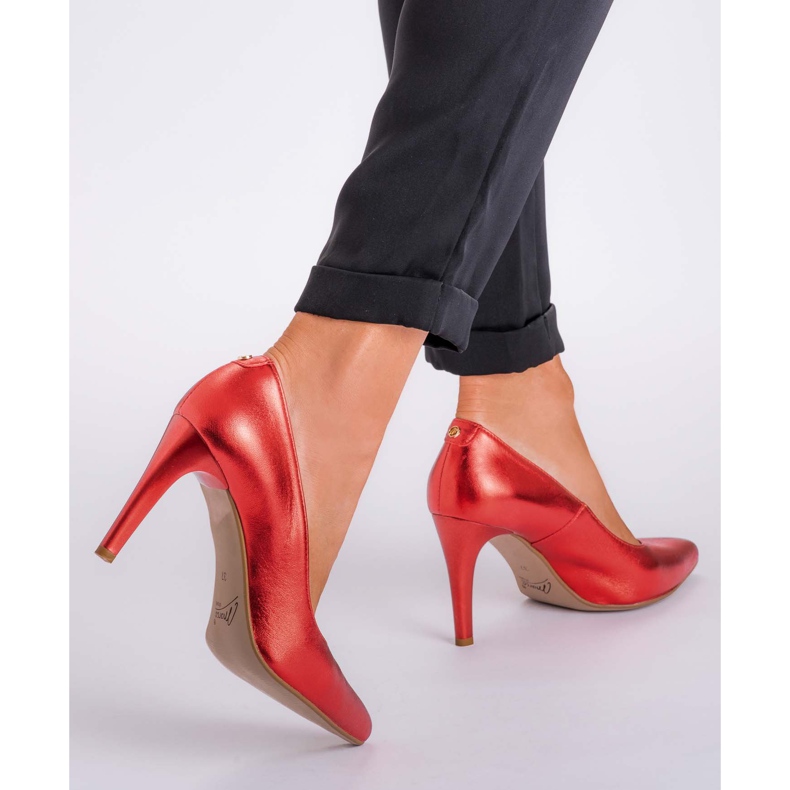 Marco Shoes Rote 0500P Nieten in glänzender Farbe 2