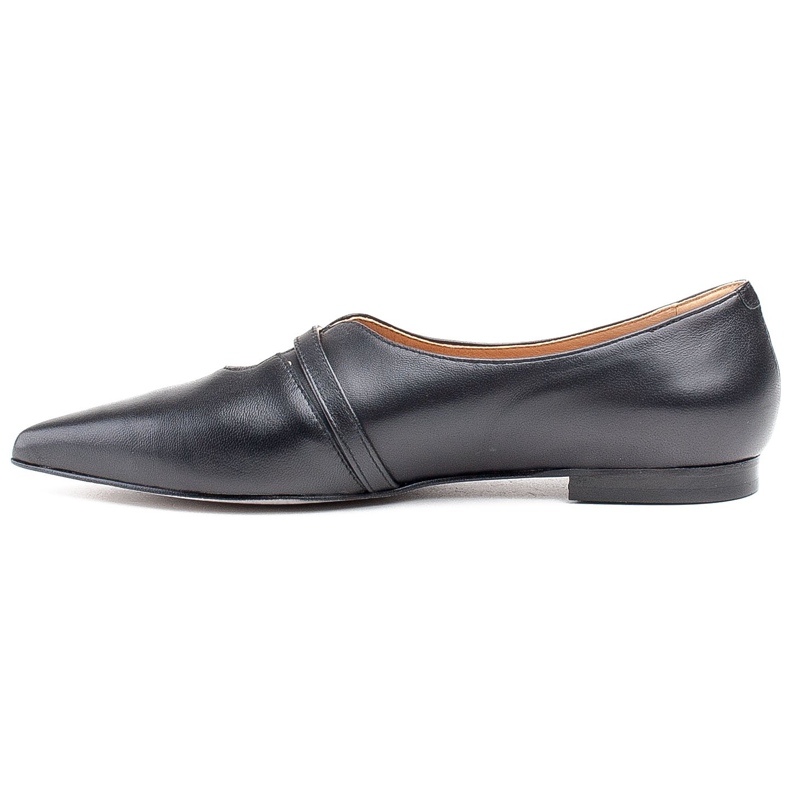 Marco Shoes Schlanke schwarze Damenballerinas 1332P mit Riemen 2