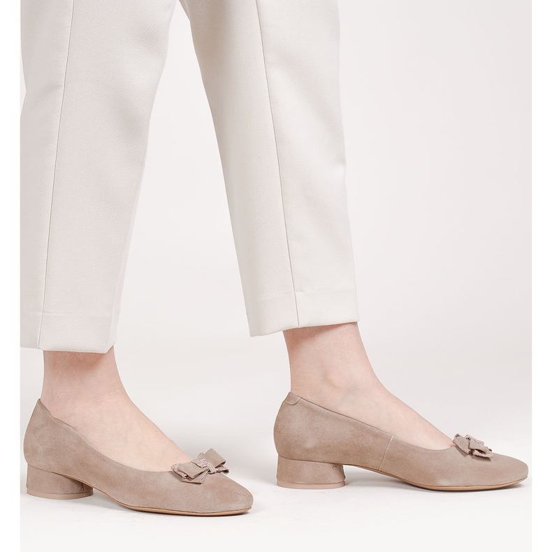 Marco Shoes Elegante 1811P beige Ballerinas mit Schleife 1