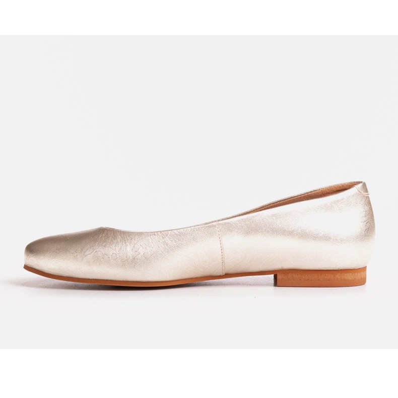 Marco Shoes Ballerinas aus goldenem Wildleder 1