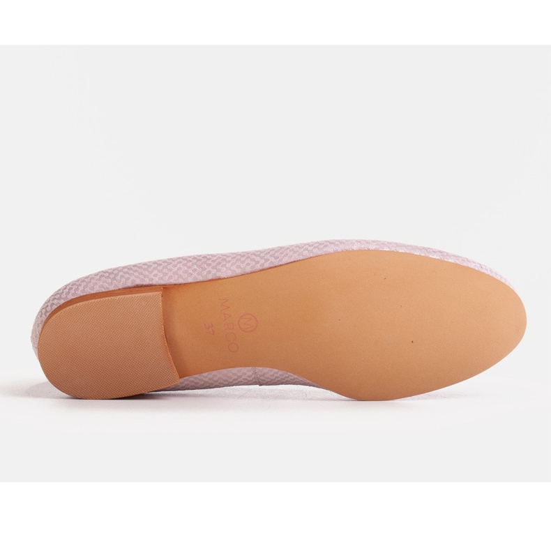 Marco Shoes Ballerinas aus natürlichem versilbertem Wildleder rosa 2