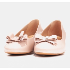 Marco Shoes Elegante 1811P rosa Ballerinas mit Schleife 1