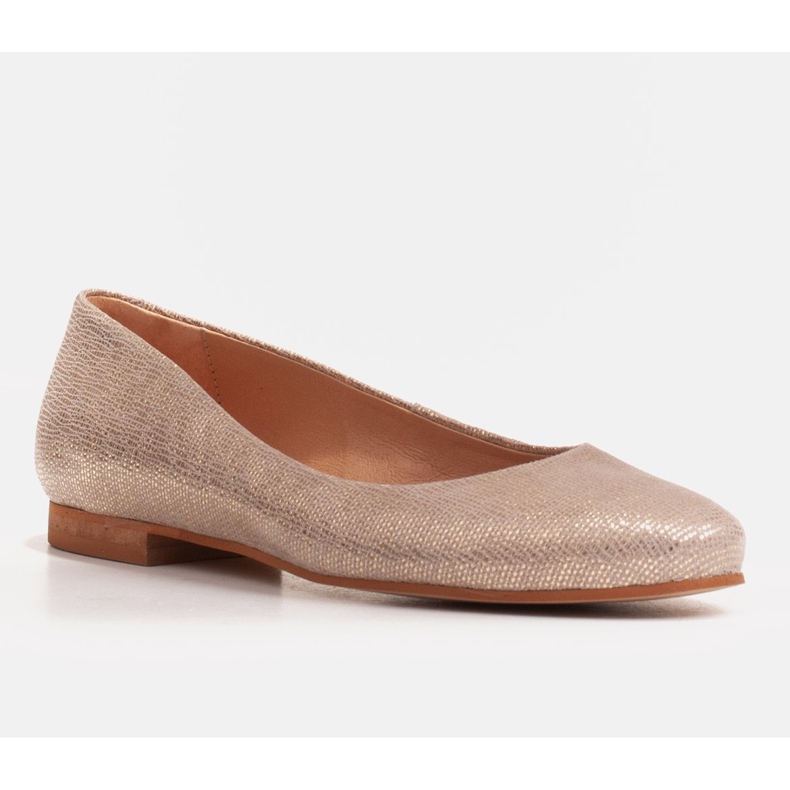 Marco Shoes Ballerinas aus weichem Wildleder golden 1