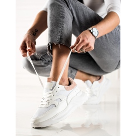 TRENDI Stylische Sneaker mit Glitzer weiß 2