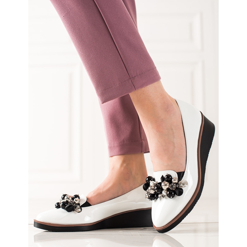 W. Potocki Elegante Keilschuhe weiß 1