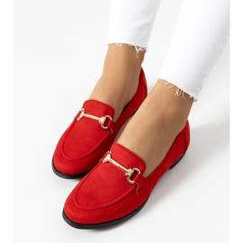 Tracys rote Slipper mit flachem Absatz 1