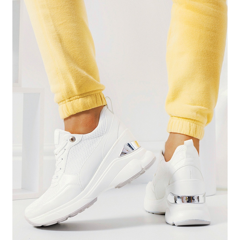 Weiße Cleveland-Sneakers mit Keilabsatz 1