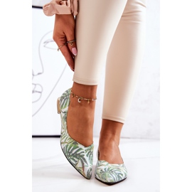 Ballerinas für Damen Laura Messi Leder Grün 2193 mehrfarbig 2