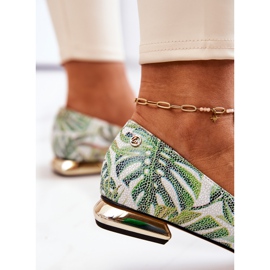 Ballerinas für Damen Laura Messi Leder Grün 2193 mehrfarbig 1