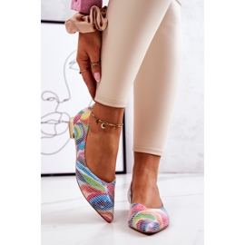 Ballerinas für Damen Laura Messi Leder Rainbow 2193 mehrfarbig 2