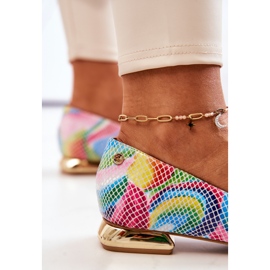 Ballerinas für Damen Laura Messi Leder Rainbow 2193 mehrfarbig 1