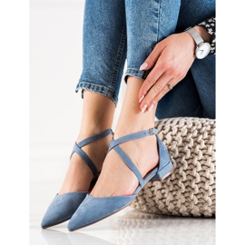 Sabatina Blaue Pumps in Spitz 1