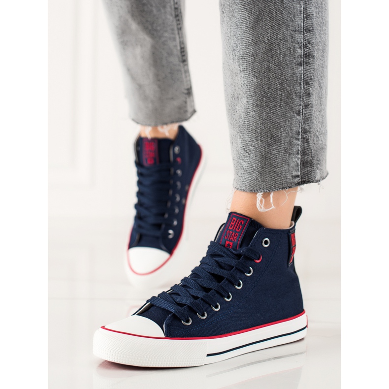 Hohe Turnschuhe Big Star JJ274125 marineblau 1