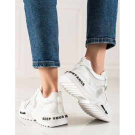 TRENDI Weiße Mode-Turnschuhe 1