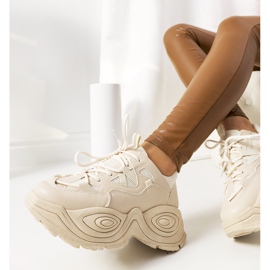 Beige Turnschuhe für Damen von Tammie 1