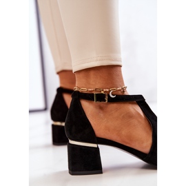 Wildleder Pumps mit Absatz Laura Messi 2309 Schwarz 1