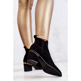 PS1 Durchbrochene Cowboystiefel aus schwarzem Helloni-Wildleder 1