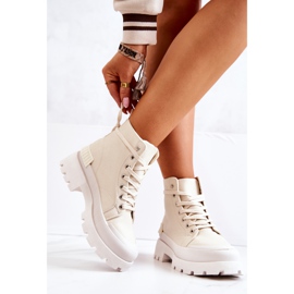 PS1 Treue beige gebundene Wanderschuhe ecru 2