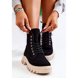 PS1 Wildlederstiefel Gebundener Schwarzer Hurrikan 1