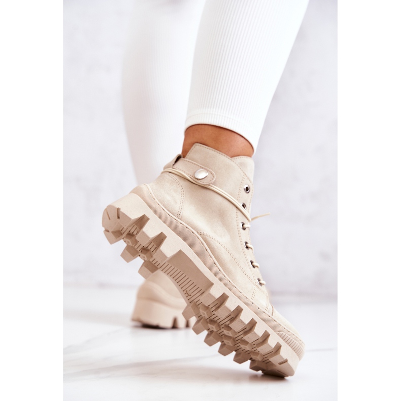 PK1 Beige Marsha Stiefel Gebunden Trapper 1