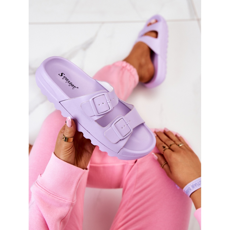 PS1 Gummipantoffeln auf der lila Westie-Plattform violett 1